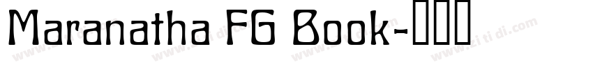 Maranatha FG Book字体转换
